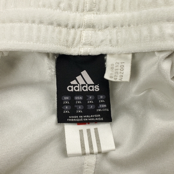 Vintage Y2K Adidas Dazzle Shorts 2XL White Gold Basketball Silky Shiny Baggy - Picture 5 of 7